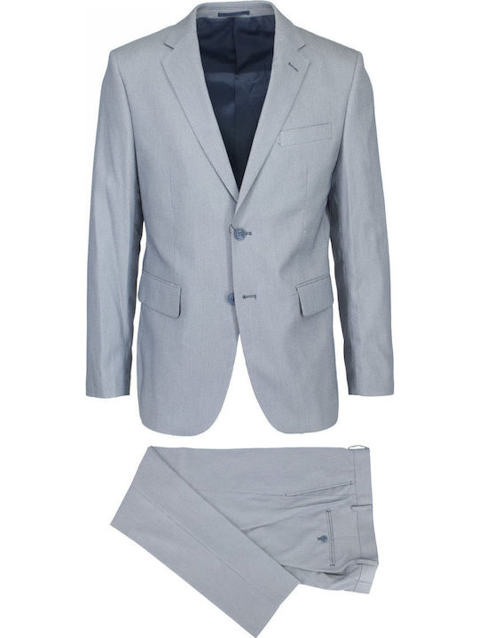 Мъжки Костюм Grey Blue