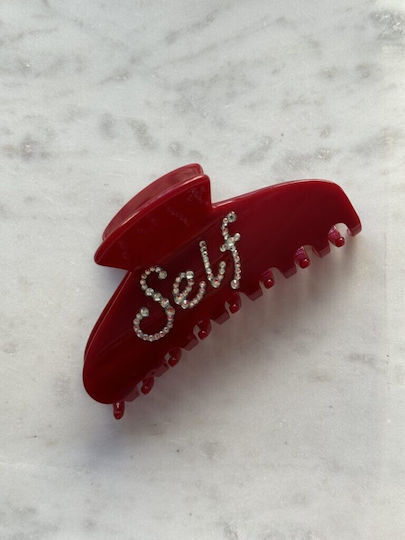Hey Beauty Big Crystal Self Love In Glossy Red Κόκκινο Κλάμερ