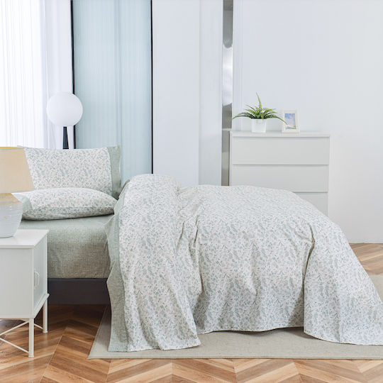Liolios Home Bettwäsche-Set Überdoppel 245x270cm. Gray 4Stück