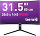 Terra Wortmann AG 3285W VA Curved Monitor 31.5" QHD 2560x1440 με Χρόνο Απόκρισης 6ms GTG