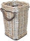 Atmosphera Decorative Basket Wicker Gray 25x25x40cm