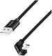 LogiLink Braided USB 2.0 Cable USB-C male - USB-A Μαύρο 2m CU0193