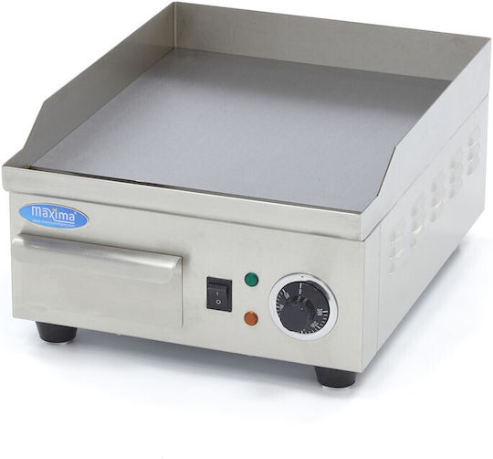 Maxima Maxima Kommerzielle Flachgrill Stahl 2kW mit Glatte Grillplatte