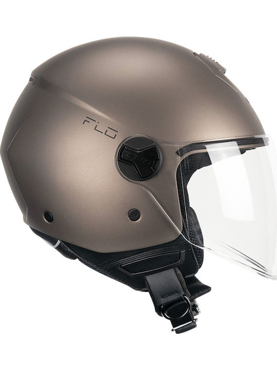 CGM 167S Flo Mono Tortora Motorcycle Helmet Jet...