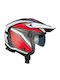 CGM Rush Dual 155G White/Red Motorcycle Helmet Jet ECE 22.06 1150gr with Sunvisor