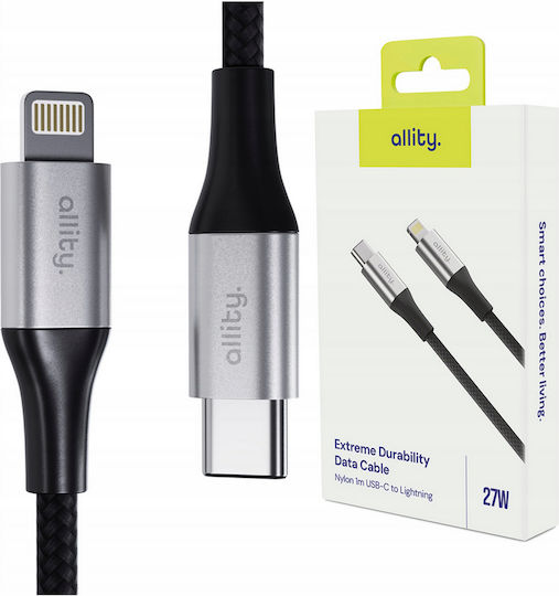 Allity Regular la Cablu Lightning 27W Negru 1m