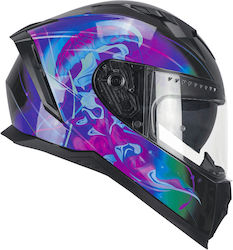 CGM Blast Jelly 311S Full Face with Sun Visor ECE 22.06 Black/Violet