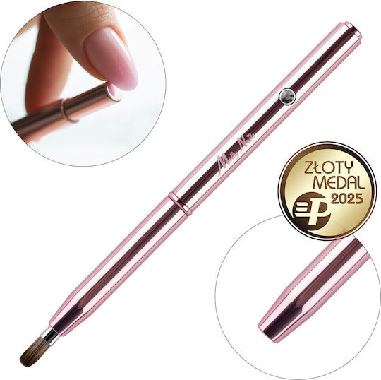 Nail Brush Oval Pro Gel Rose Gold Molly Nails Nr 6