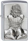 Zippo Girl Αναπτήρας Φλόγας σε Ασημί χρώμα