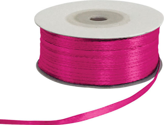 Benzi Satin Fucsia 100yd Reversibil Lățime 3mm