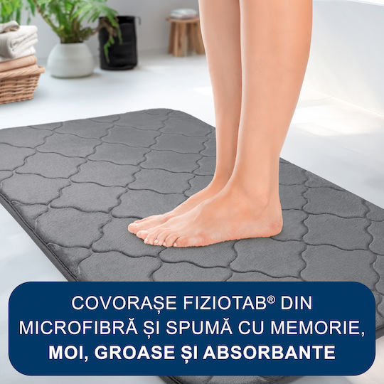 Σετ Πατάκια Μπάνιου Microfiber GreyRug2 Gray 3τμχ