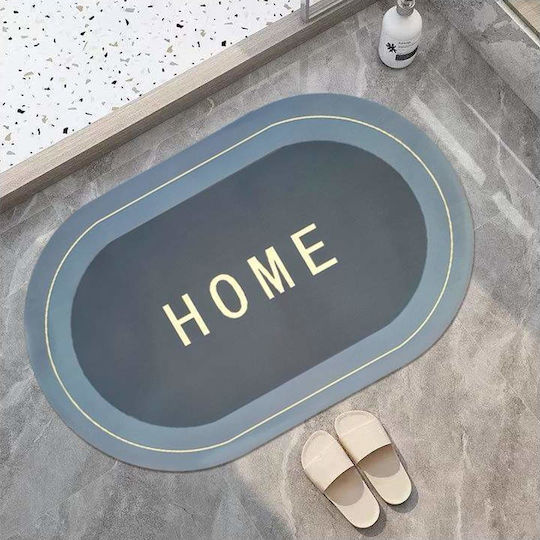 Πατάκι Μπάνιου Οβάλ Light Grey/blue 77x47.5εκ.