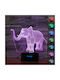 3D LED Night Light Lustră Decorativă Iluzie 3D Gri