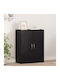 Cabinet de Birou Negru 60x32x77.5cm