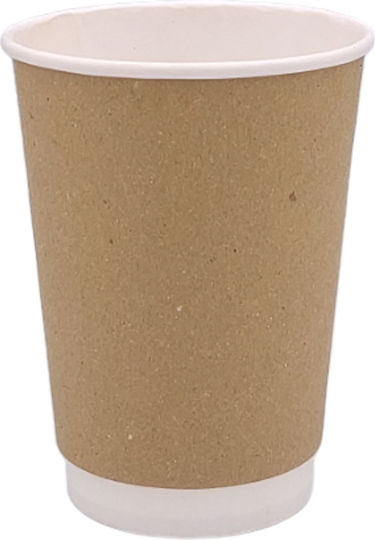 Ecocraft Ποτήρι μιας Χρήσης Χάρτινo Διπλότοιχο 355ml 25τμχ