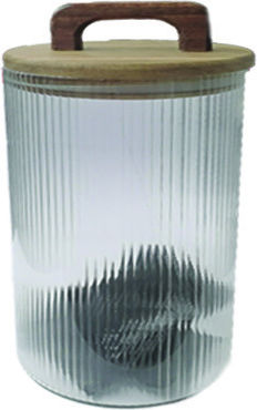 AGC General Use Glass Jar with Airtight Lid Transparent 10x10x22cm 1 Piece