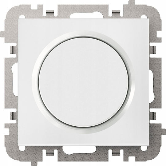 Vestra LED Dimmerschalter Rotierend Ohne Rahmen Flachmontiert Ip20 Weiß 3807-10