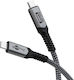 Goobay Braided USB 4 Video Cable USB-C male - USB-C 240W PD Μαύρο 1.8m 74213 Bulk