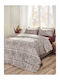 Peiraiki Patraiki Duvet Cover Set Cotton Queen with 2 Pillowcases 230x250 Agadir Beige
