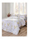 Peiraiki Patraiki Duvet Cover Set Cotton Queen with 2 Pillowcases 230x250 Exotic Flower Yellow