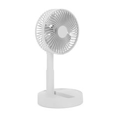 Ventilator de Birou Reîncărcabil Livoo Dom510w 4 Viteze Diametru 15 Cm Baterie 1800 Mah Autonomie 11 Ore Bază Antiderapantă Alb