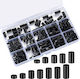 Set 320 Nylon Insulation Spacers 14 Sizes Gasket Washers Storage Box Black