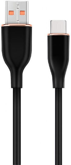 Gembird Power Data Cable Smartphone USB 2.0 M To USB 2.0 Type-C M 1.5m Silicone Protection Black