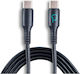 Cabluri Power Data Smartphone USB Type-C M La USB Type-C M Ambalaj Pungă PVC 1m Negru "spdc-typec-typec-pvc-bk-1.0" Green Stamp 0.08 Lei