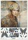 Decoupage Rice Paper A4 – Klimt Portrait Style ...