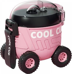 Plastic Kids Water Bottle Car Pop-Up Spout Pink...