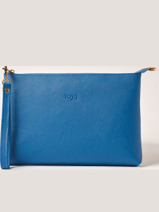 Toya Leder Damentasche Handtasche Blau