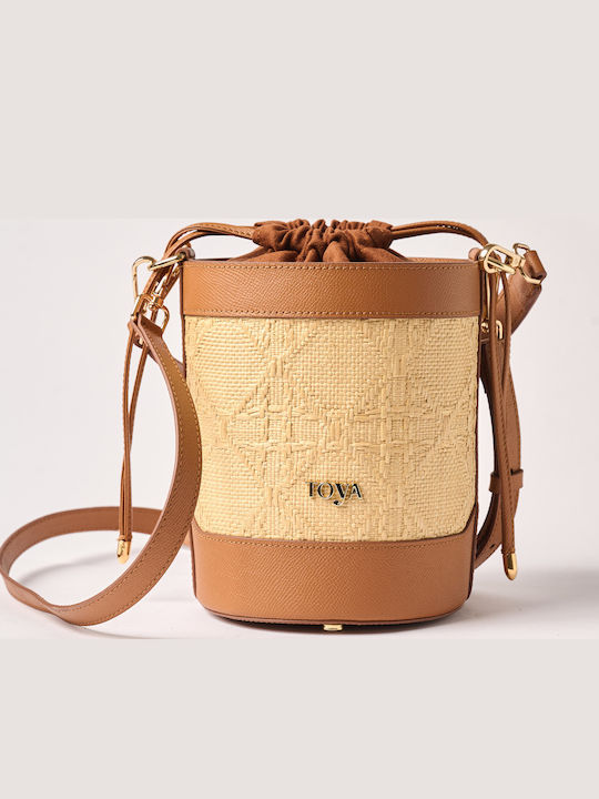 Leder Damentasche Schultertasche Tabac Braun