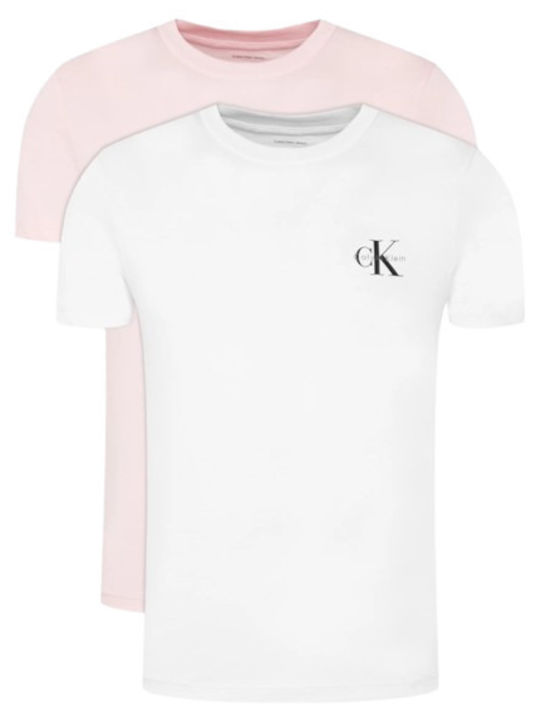 Calvin Klein A Logo Cn 2 Pack Tee Lv047c905g-tcu