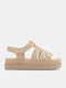 Γυναικεία Σανδάλια Flatforms Μπεζ