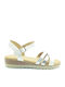 Flache Sandalen für Damen Anatomisch in Weiß Farbe