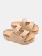 Γυναικεία Σανδάλια Flatforms Μπεζ