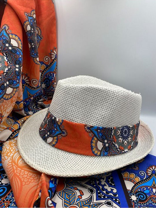 CL Palarie Copii Fedora Albă CL Palarie Copii Fedora Albă