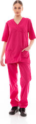 IdealPress Scrub Unisex Hose & Bluse Set Fuchsi...