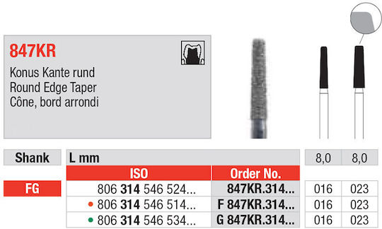 eDenta Milling Cutter for Rotary Tool