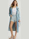 Soleil Γυναικείο Τζιν Ψηλόμεσο Σορτς Denim