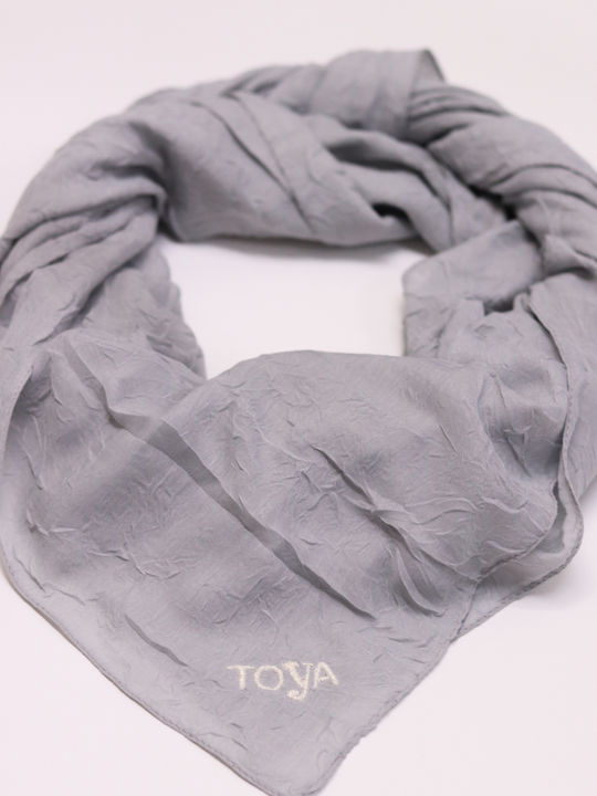 Toya Γυναικείο Φουλάρι Γκρι