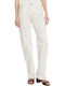 Trousers in Straight Line White