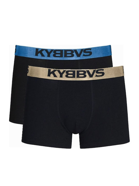 Kybbvs Herren Boxershorts Black 2Packung