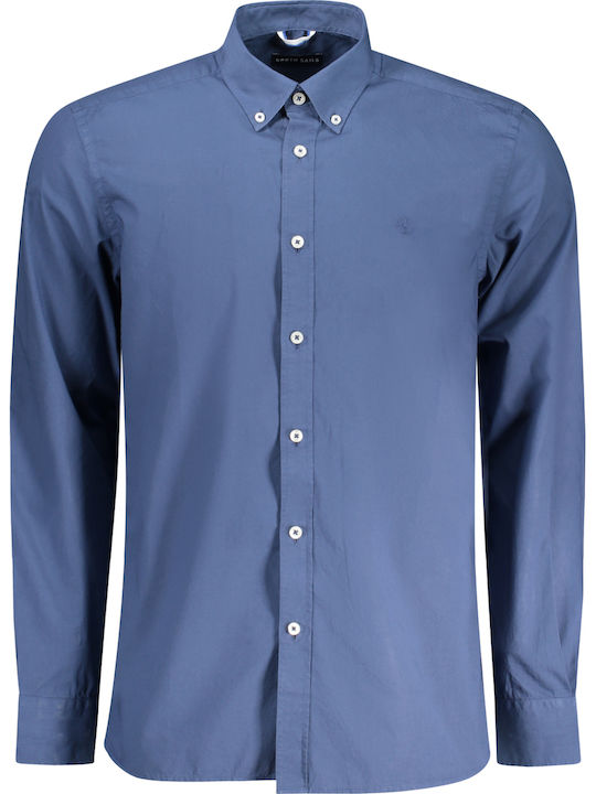 North Sails Long-sleeved Cotton Shirt Blue