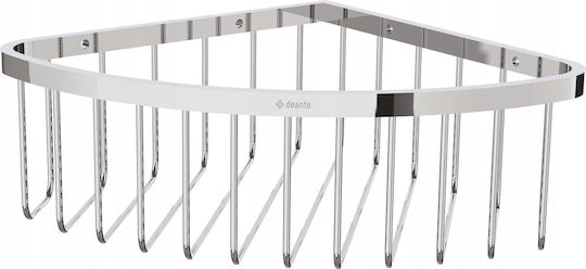 Deante Corner Wall Mounted Bathroom Shelf Metallic Gray