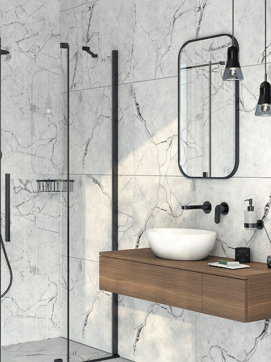 Deante Corner Wall Mounted Bathroom Shelf Metallic Black