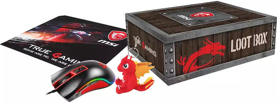 MSI Loot Box Level 1 RGB Gaming Mouse Negru