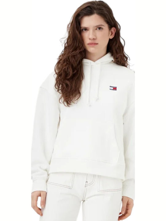 Tommy Hilfiger Γυναικείο Φούτερ με Κουκούλα White