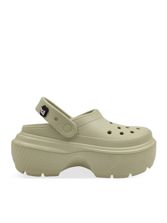 Twist Damentaschen Holzschuhe Beigen
