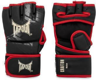 Tap Out Crafton960004 Ръкавици За Тренировка Mma Синтетична Кожа 1 Чифт Черни С Червен Печат